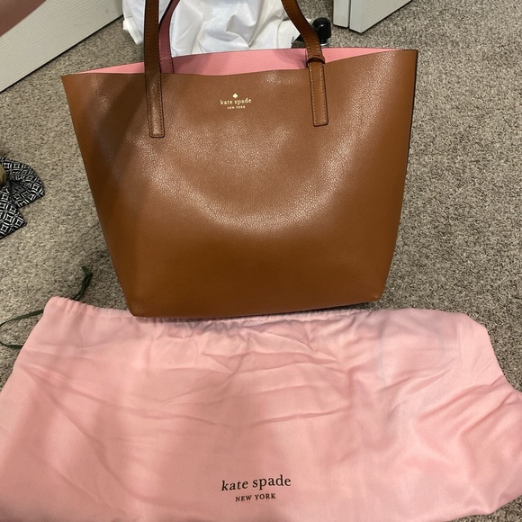 Kate Spade reversible Pink/Brown Tote - Picture 1 of 7